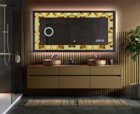 Backlit Decorative Mirror - Glow Geometry #5