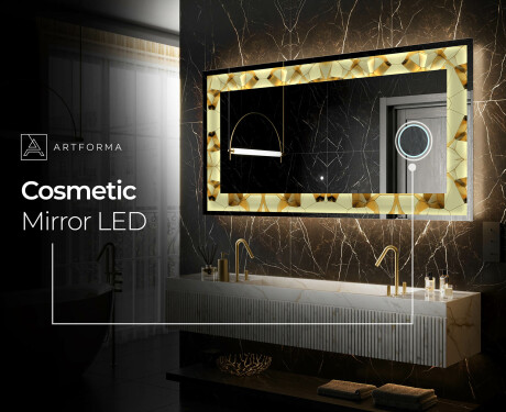 Backlit Decorative Mirror - Glow Geometry #6