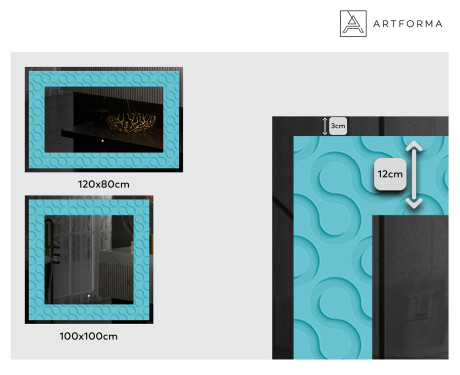 Backlit Decorative Mirror - Divergent Lines #2