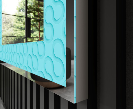 Backlit Decorative Mirror - Divergent Lines #3