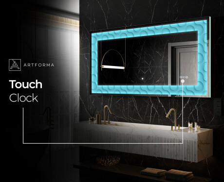 Backlit Decorative Mirror - Divergent Lines #10