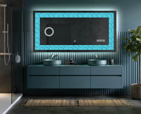 Backlit Decorative Mirror - Divergent Lines #5