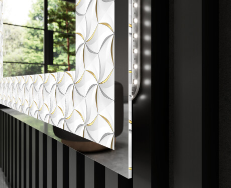 Backlit Decorative Mirror - Dynamic Whirls #3