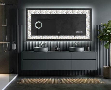 Backlit Decorative Mirror - Dynamic Whirls #5