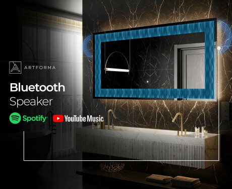 Backlit Decorative Mirror - Whirling Lines #9