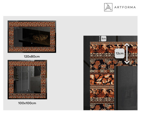 Backlit Decorative Mirror - Abstract Leaves #2