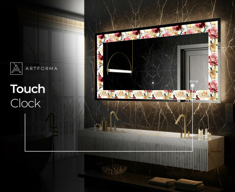 Backlit Decorative Mirror - Flowers Full Of Colors #6