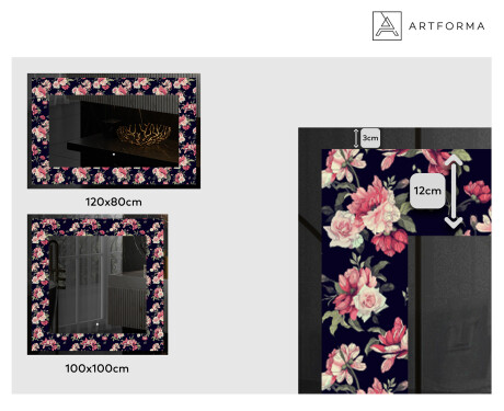 Backlit Decorative Mirror - Floral Layouts #2
