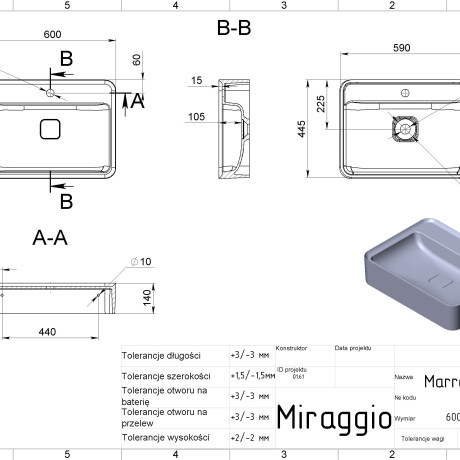 MARRAKESH 600 Sink #4
