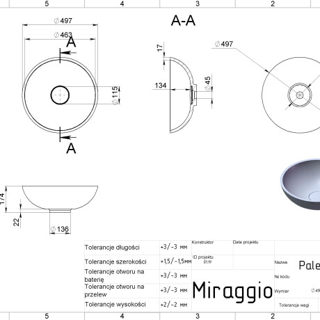 PALERMO Sink #5