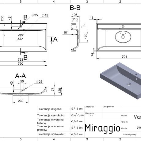 VARNA 800 Sink #5