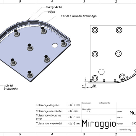 MADRID 900 Shower Pan #5