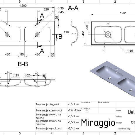 DELLA 1200-2 MIRASOFT Sink #4
