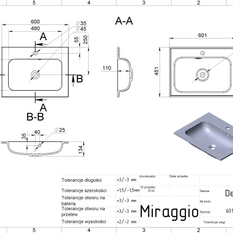 DELLA 600 MIRASOFT Sink #1
