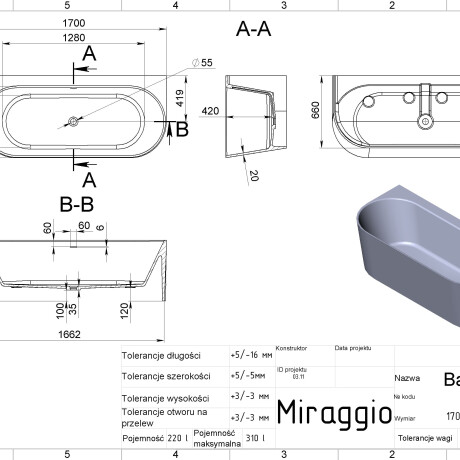 BALI MIRASOFT Bathtub #1