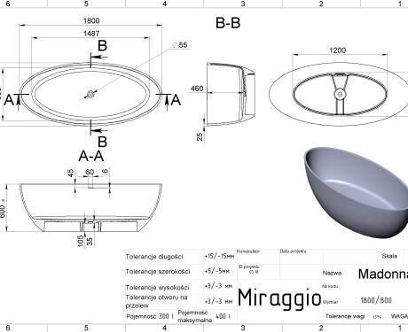 MADONNA MIRASOFT Bathtub
