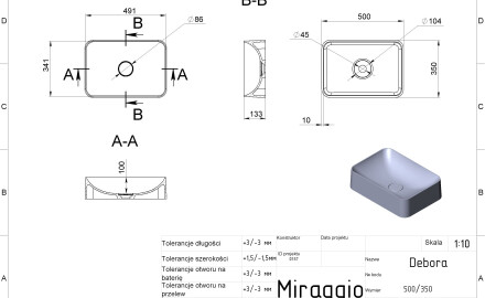 DEBORA MIRASOFT Sink
