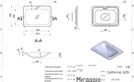 CALIFORNIA MIRASOFT Sink