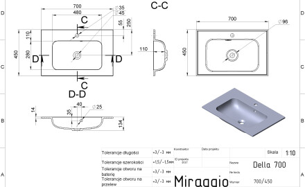 DELLA 700 MIRASOFT Sink