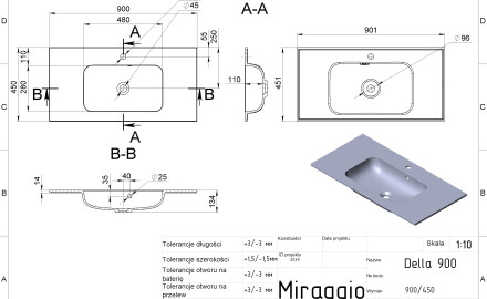 DELLA 900 MIRASOFT Sink
