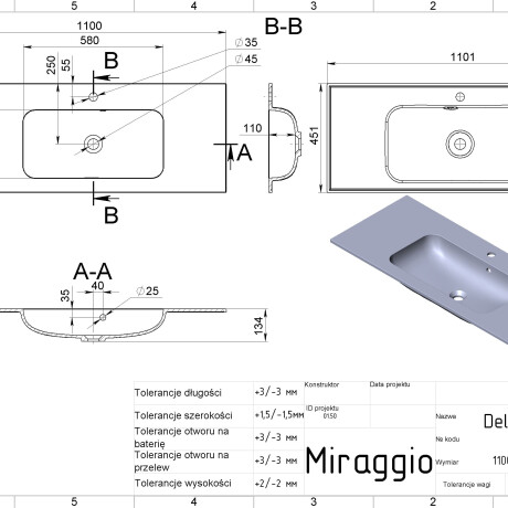DELLA 1100 MIRASOFT Sink #4
