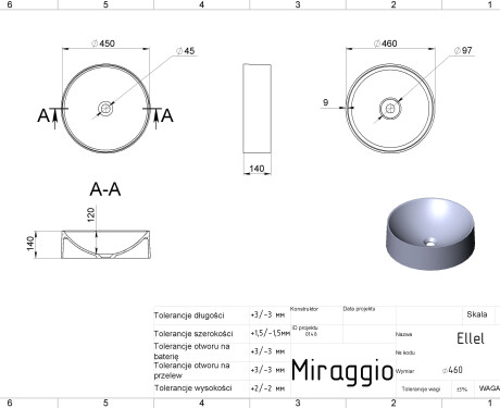 ELLEL MIRASOFT Sink