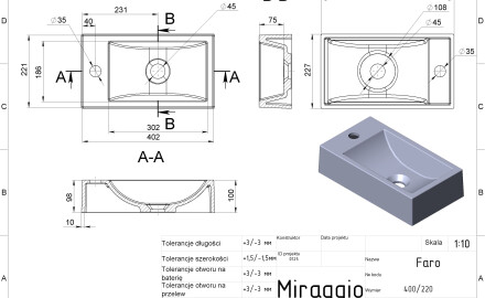 FARO MIRASOFT Sink