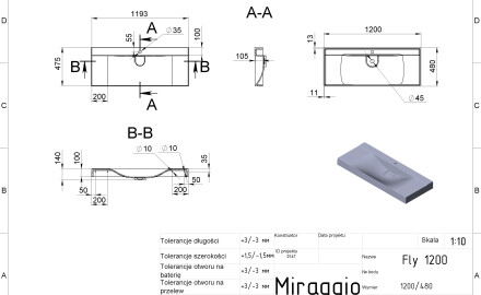 FLY 1200 MIRASOFT Sink