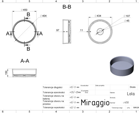 LOLA MIRASOFT Sink
