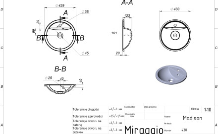 MADISON MIRASOFT Sink