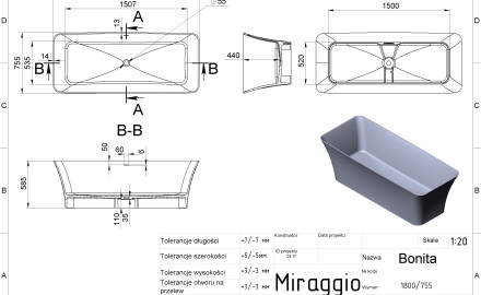 BONITA MIRASOFT Bathtub