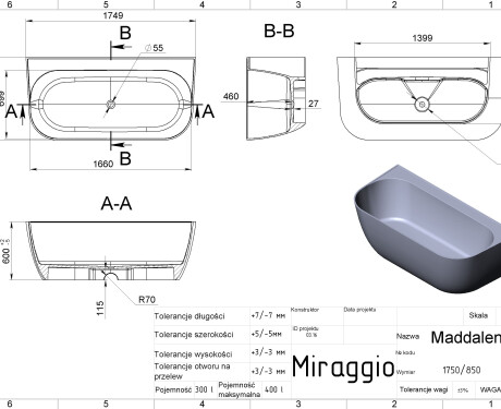 MADDALENA MATT Bathtub
