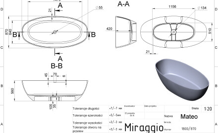 MATEO MIRASOFT Bathtub