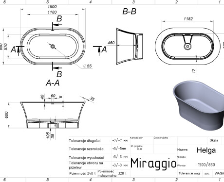 HELGA MIRASOFT Bathtub