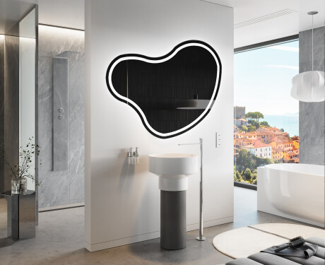 Irregular Mirror LED Lighted decorative design N223 #9