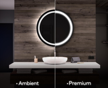 Illuminated Round LED Lighted Bathroom Mirror L33 #7