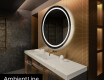 Illuminated Round LED Lighted Bathroom Mirror L33 #8