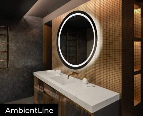Illuminated Round LED Lighted Bathroom Mirror L33 #8