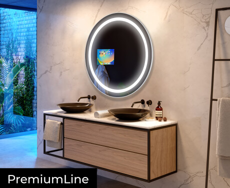 Illuminated Round LED Lighted Bathroom Mirror L33 #9