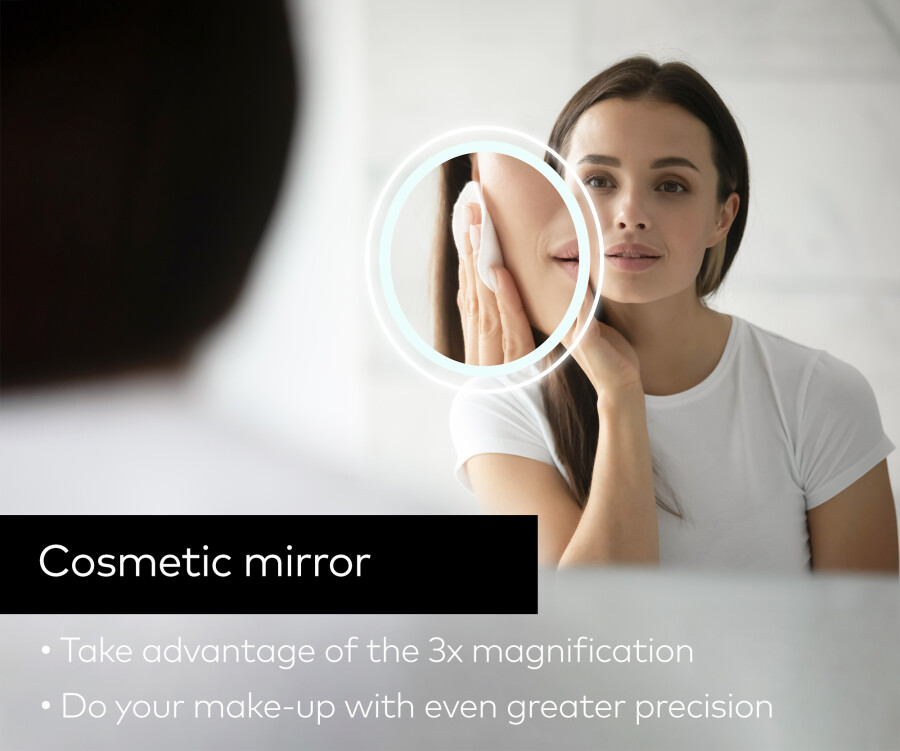 VESAUR Professional 8.5 Large Lighted Makeup Mirror Updated with 3 Color  Lights, 1X/10X Magnifying Swivel Vanity Brightness Dimmable Cosmetic Mirror