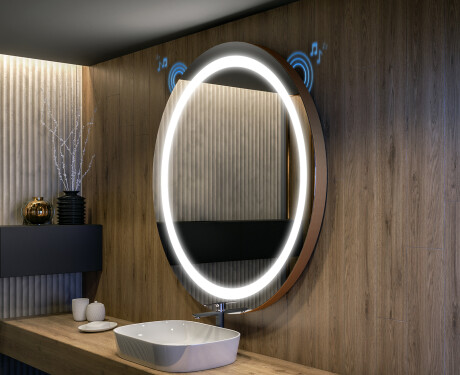 Illuminated Round LED Lighted Bathroom Mirror L33 #10
