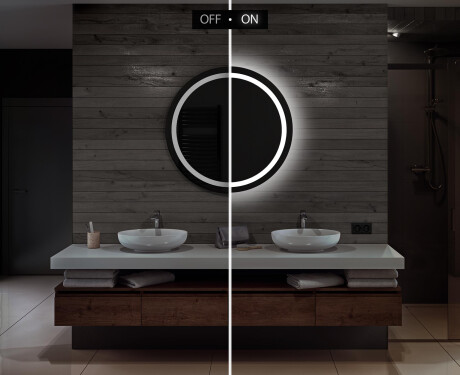 Illuminated Round LED Lighted Bathroom Mirror L33 #3