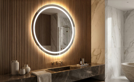 Illuminated Round LED Lighted Bathroom Mirror L33