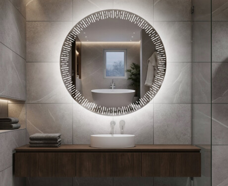 Illuminated Round LED Lighted Bathroom Mirror L35