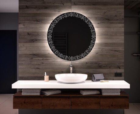 Illuminated Round LED Lighted Bathroom Mirror L35