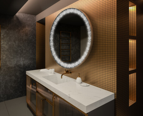 Illuminated Round LED Lighted Bathroom Mirror L35 #2