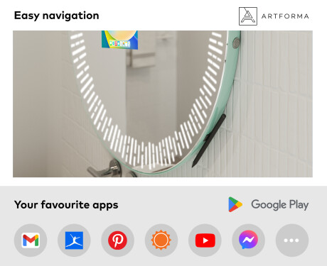 Illuminated Round LED Lighted Bathroom Mirror L35 #8