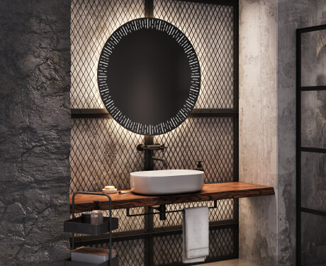 Illuminated Round LED Lighted Bathroom Mirror L35 #8