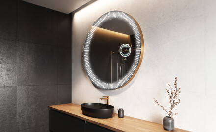 Illuminated Round LED Lighted Bathroom Mirror L35