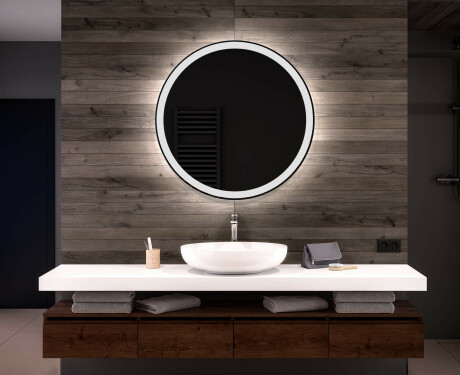 Illuminated Round LED Lighted Bathroom Mirror L76